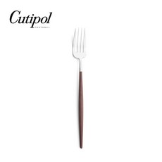 Cutipol GOA 棕柄霧面不銹鋼 18cm點心叉 葡萄牙手工餐具, 1個