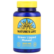 Nature's Life 네이처스라이프 그린 홍합 90 캡슐 캡슐당 500mg 보충제, 1