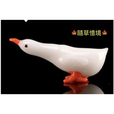 隨草憶境 中國風玻璃直鴨上水石樹脂魚缸擺件，假山微景觀裝飾，橋樑人物植物造景, 1個