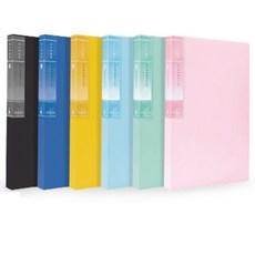 rananco A4 클리어파일 바인더 파일폴더 서류 보관 클리어북 40p A4클리어파일 악보파일, 청색