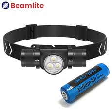 HL-K5 충전식 헤드랜턴 LED 안전모 해루질 등산 캠핑 머리 랜턴 18650 헤드렌턴, B세트(본체+배터리3500용량), 1개, BLACK