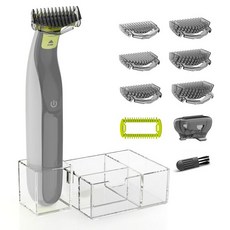 KIONCARE 클리퍼잭 덧날 덧빗 바리깡 필립스 노렐코 원블레이드용 가드 키트 플러스 1-6mm 가이드 빗6가지 크기 교체용 바디 빗 보호 캡 및 정리대 포함, Gurads Kit Plus, 1
