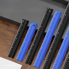 알루미늄 합금 자 절단 보호용 미술용 수예용품, 1개, 블루 산화 레이저 눈금 0-800mm