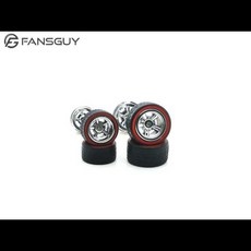 FANSGUY 1Set 10.8mm 12.8mm 1/64 합금 자동차 스태거드 프론트 소형 리어 대형 휠 RWBSC 시리즈 핫 휠용, [01] RBSC-D Silvering 1