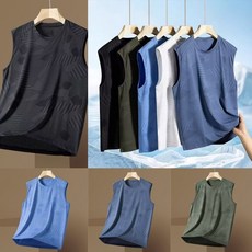 冰絲背心 男生網眼休閒運動背心 坎肩背心 透氣排汗速乾冰絲背心 素背心 涼感背心 寬鬆背心 跑步訓練背心【M-5XL】