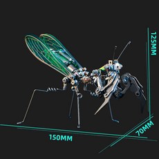 전갈 메탈릭 모형 사마귀 벌레 DIY 고난이도 퍼즐 블록, 1개