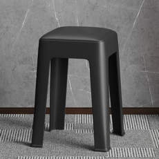 바이앳올 사각 쿠션 스툴 간의 수납 의자 BYH-05, 1개, 블랙