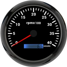 7색 LED 110MM 타코미터 3000-8000 RPM 게이지 가솔린 디젤 엔진 자동차 보트 해양 선외 차량 12V24V 사용, 03 4000RPM BN