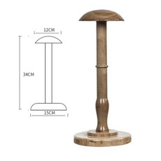 모자마네킹 걸이 두상 행거 촬영 머리 매장 의류, 1개, 나무모자걸이긴봉