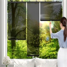 유리상 붙이는블라인드 창문햇빛가리개 베란다 주방 작은창문블라인드