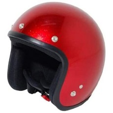 오픈페이스 오토바이 헬멧 제트 원사이즈 PSC mark. SG standard, red glitter