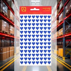 하트스티커 7매 청색 8x9 팬시 연구실 업무용 다꾸스티커 다이어리꾸미기 설문조사스티커