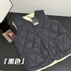 조끼 방한 내피 양고기 울 스타일 운 라이너 겨울 플러스 따뜻한 코튼 남자 벨벳 두