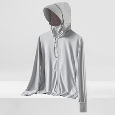 釣友俱樂部 夏季防曬衣 UPF50 防紫外線 男女同款 戶外運動衣 可拆卸帽檐, 女款淺銀灰,男款3XL【170-180斤】, 1個