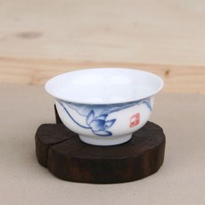 청화백자 연화문 찻잔 다기잔 다도잔 컵 원형잔, 본상품선택, 1개