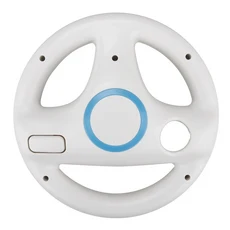 컬러 게임 레이싱 스티어링 휠 컨트롤러 닌텐도 Wii 원격 카트 핸들, 02 White