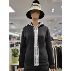 파사디골프 여성 P24WTJ181X 포근한 기모원단 플리스 후드 TJ 집업가디건 블랙
