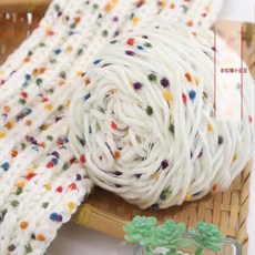 彩虹糖五彩豆豆線圍巾線網紅同款手工編織馬海毛 圍巾線 廠家直髮, 彩虹糖小豆豆, 1個