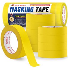 아뜰라임 도장 커버링 종이 컬러 마스킹 테이프 노랑 20mm x 20m, 20m, 10개 20m, 10개