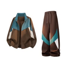 男士休閒潮流時尚立領夾克套裝