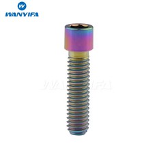 육각 볼트 공구부품 Wanyifa 티타늄 M4 x 10 13.5 15 20 25mm 알렌 키 자전거 엄지 시프터 용 소형 헤드 나사, 엠4, 엠4, 34)Rainbow