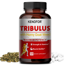 TRIBULUS-9170MG - Tribulus Terrestris 및 마카 뿌리 함유 - 근력 지구력 힘 및 근육 생성 및 테스토스테론 건강을 지원합니다., 60캡슐, 1개, 60정