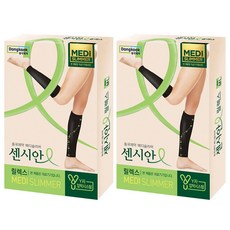 동국제약 센시안 릴렉스 메디슬리머 종아리 압박스타킹 밴드, 종아리/무릎형, 2개
