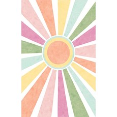 DIAMOND 다이아몬드 ART CLUB Poppy Field 인조 페인팅 키트 성인을 위한 재미있는 DIY 공예 라운드 아트 캔버스 25.4cm x 22., Sun Rays - Pastel