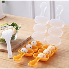 1+1 아기밥볼메이커 미니주먹밥만들기 미니주걱포함, 오렌지 1+1, 2개