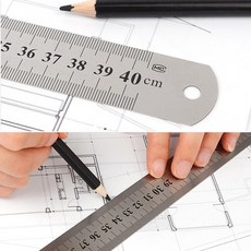 스틸 양면 직각자 x mm + x mm 세트 목공자 90도 스틸자 쇠자 ㄱ자 재단자 제도자 스테인레스 눈금자 L자 5cm +5cm, 1개