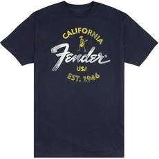 Fender Baja 티셔츠 블루 M