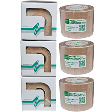 Nitto 닛또 키네시올로지 근육 테이프 BOX 5cm 2.5cm 3.75cm 7.5cm 키네시오 스포츠 테이핑, 1세트, 3개입