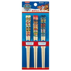 Skater 兒童日式竹筷子三入組 16.5cm 汪汪隊圖案 防滑設計, 1個, 新款 汪汪隊（現貨/702273）