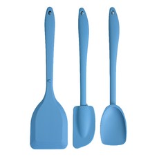 소노리떼 국산 실리콘 조리도구 3종 뒤집개+주걱+스푼, 3개, 블루, 조리도구세트