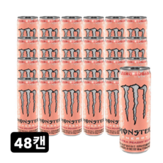 몬스터 에너지 피치킨 제로 에너지드링크, 355ml, 48개