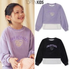탑텐키즈 25 FW 여아) 벨로아 레이어드 스웨트셔츠 MKF4TR2202 2830496