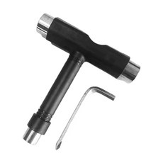 T자형 스케이트보드 렌치 조정 도구 전동 스쿠터 스노보드 렌치, Black black