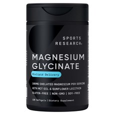 SPORTS RESEARCH 甘胺酸鎂緩釋錠 160毫克 軟膠囊, 1個, 120錠