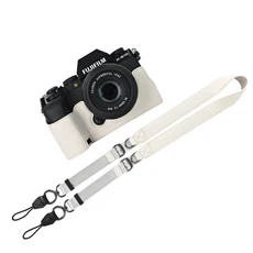Fujifilm XS10용 Pu 가죽 카메라 케이스 하프 바디, 02 White Case-strap