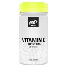 GHOST DRINK 基礎維他命C + 穀胱甘肽素食膠囊, 1罐, 60錠