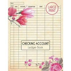 당좌 예금 장부 큰 글씨: 및 소규모 사업을 위한 간편 결제 등록 노트 직불 카드 사이즈