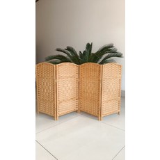 대나무 짚 원목 접이식 파티션 이동식 칸막이 공간분리 실내 인테리어 가림막, 1개, 60x30cm 상하 밀폐형