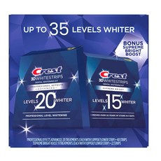 크레스트 3D 프로페셔널 화이트닝 치아미백 스트립 62개, 1박스