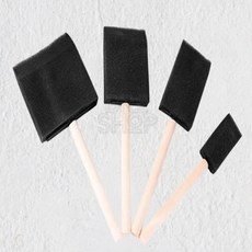 조브로샵 꾸미기 폼브러쉬 4p 납작붓