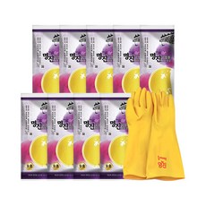 명진 공업용 고무장갑, 10개, 노랑