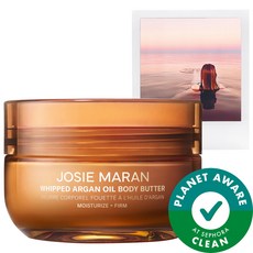Josie Maran 조지 마란 바닐라 빈 - 휘핑 아르간 오일 리필 가능 퍼밍 바디 버터 용기