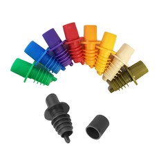 색색별 푸어러PVC 와인및오일용기 흘림방지캡+뚜껑세트 [낱개1개]/푸어러, 1개, 파랑