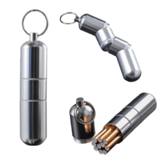 마요네스 휴대용 미니 재떨이, 실버, 1개