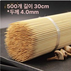 고급 꼬치 탕후루 오뎅 꼬챙이 꼬지 어묵, 1개, 기본 구성품, 30cmx굵기 4 0mm 500개