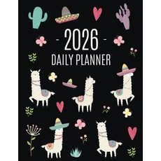 (영문도서)Llama Planner 2026: Cute 2026 Alpaca & Cactus Daily Organizer January-December (... Paperback, Semsoli, English, 9781965994801